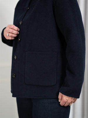Lexington Double Faced Wool Blend Jacket Navy