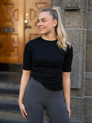 Julie Josephine Marianne Rib Tee Black