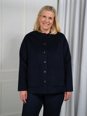Lexington Double Faced Wool Blend Jacket Navy