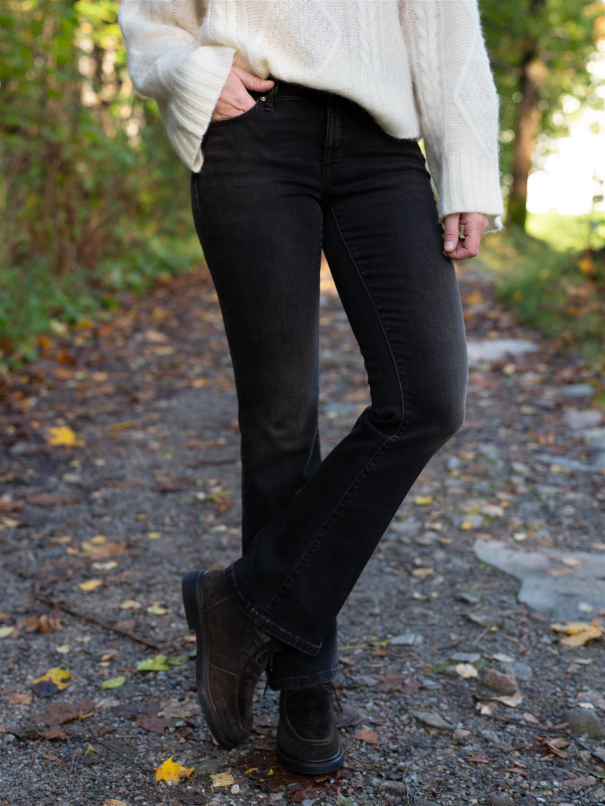 Paris Flared Mocca Overdyed