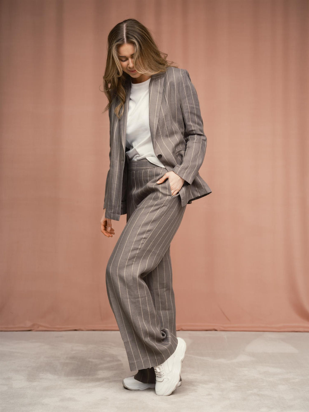 Stenstrøms Eve Pant Grey Striped