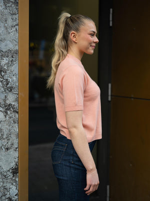 Stenströms Janet Short Sleeve Knit Orange
