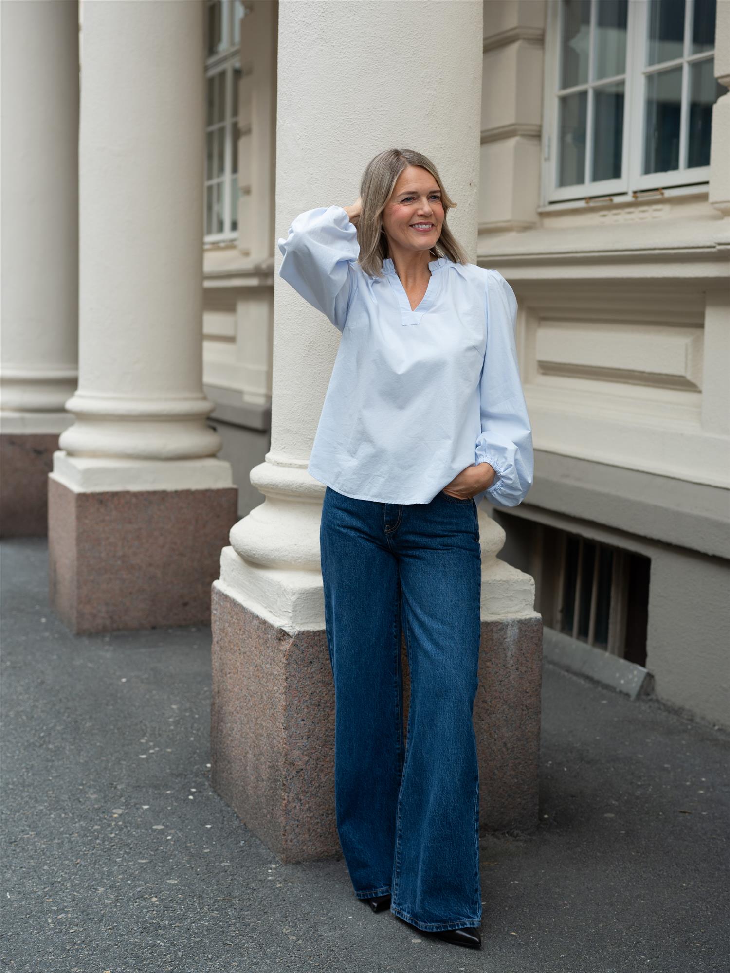 Infinity Blouse Light Blue