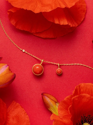 Julie Sandlau Little Prime Pendant Red Coral Crystal