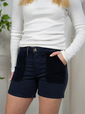 iSlow Emilia Drill Cashmere W/Cord Pockets Navy
