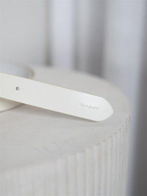 Gant Chunky Keeper Leather Belt Cream