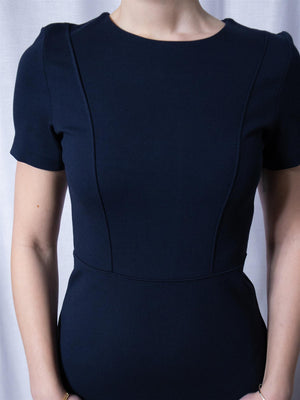 Gant Fit And Flare SS Jersey Dress Evening Blue