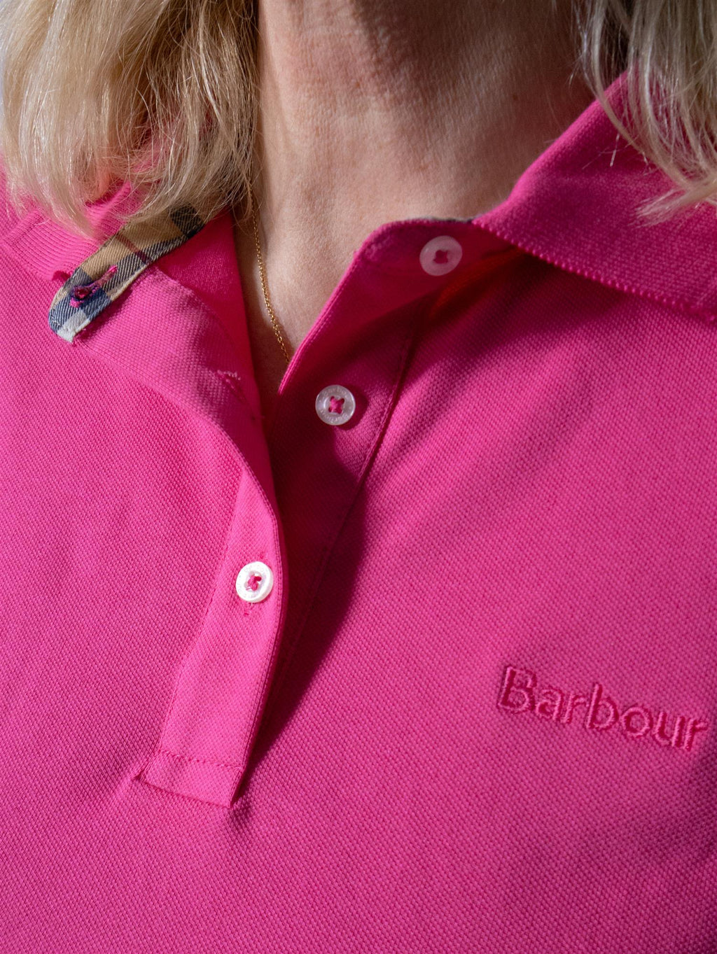 Barbour Bowford Polo Top Rose Pink