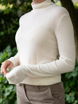 Mos Mosh Bouch Rollneck Knit Ecru