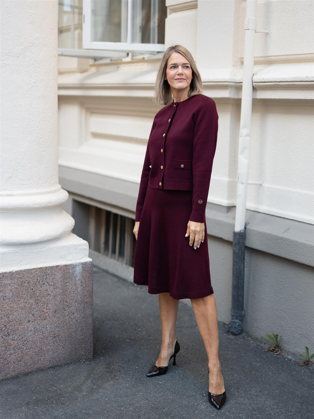 Busnel Aria Cardigan Solid Bordeaux