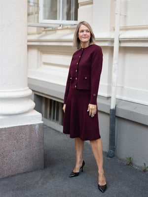 Busnel Aria Cardigan Solid Bordeaux