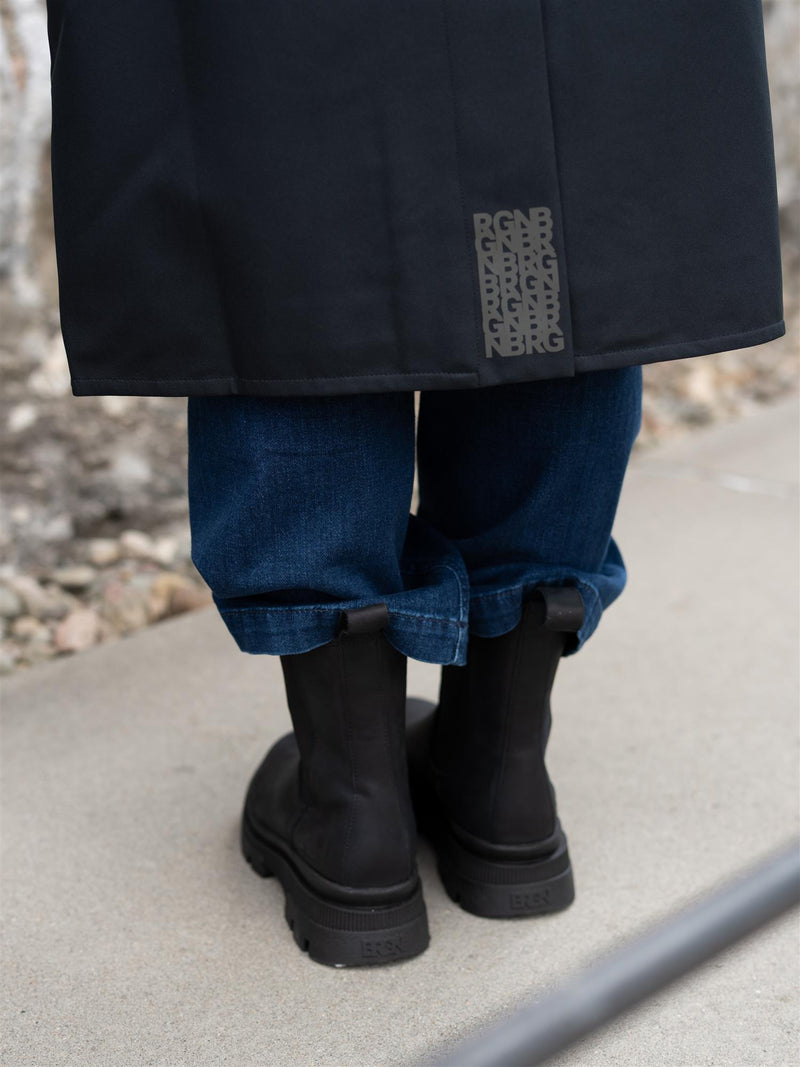 BRGN Regndråpe Trench Coat New Black