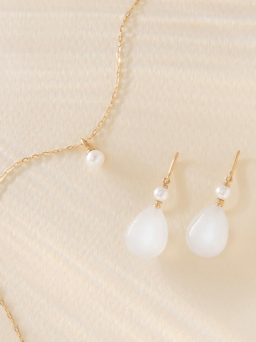 Julie Sandlau Elina Earrings White Moonstone