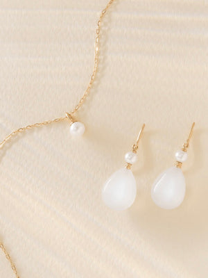 Julie Sandlau Elina Earrings White Moonstone