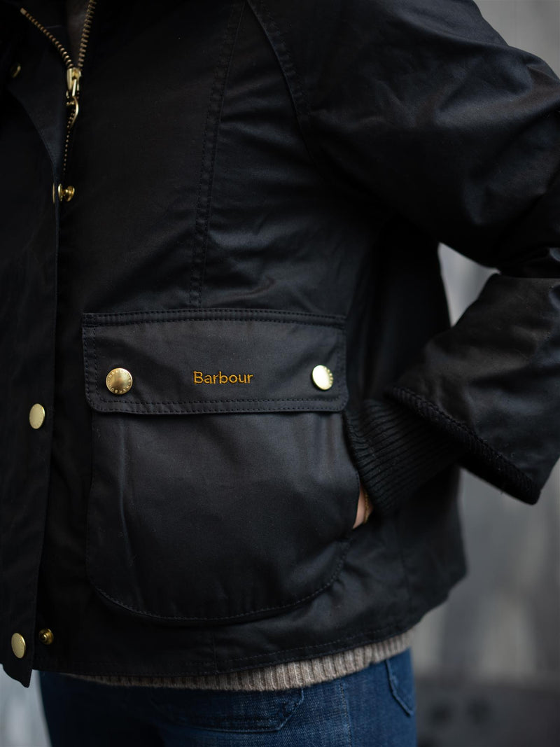 Barbour Cropped Beadnell Wax Jacket