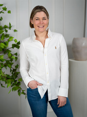 Polo Ls Heidi-Skinny-Long Sleeve-Knit White