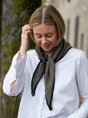 Christian Aks Mina Stitched Merino Scarf Wood