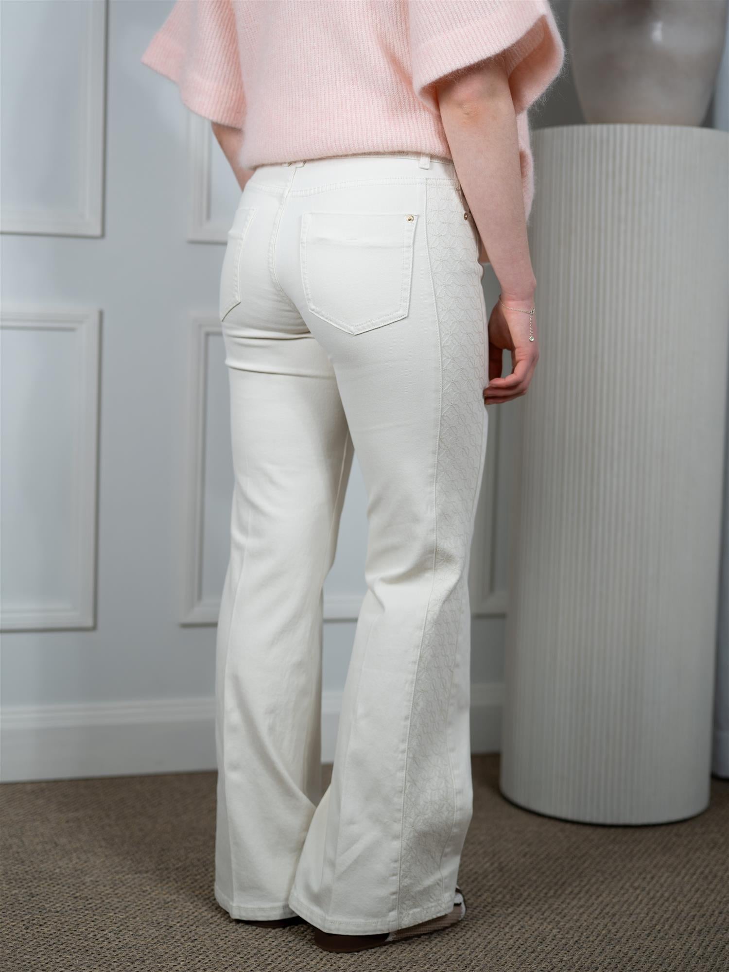 MMMarlena Emb Jeans Ecru