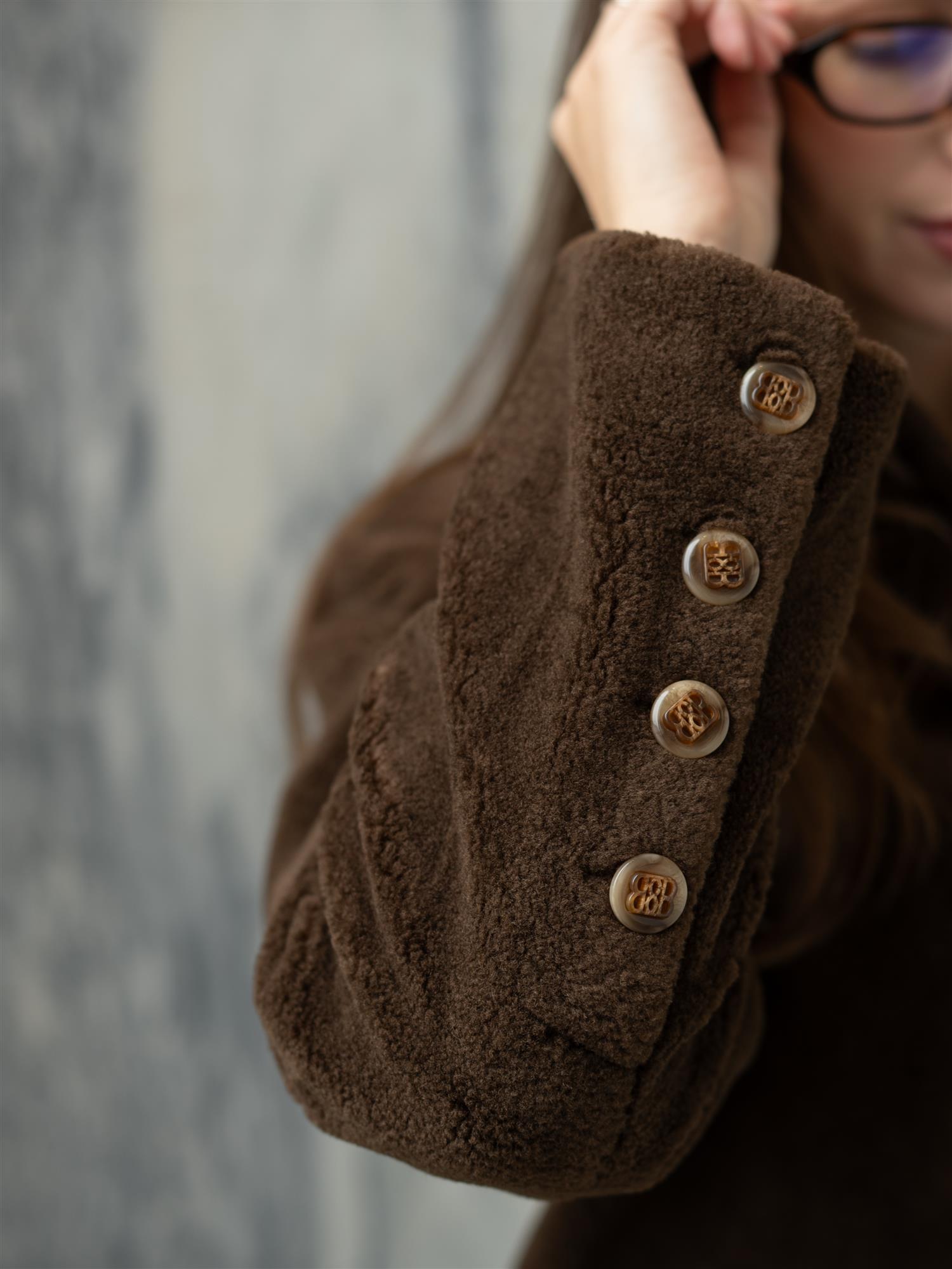 Helena Shearling Jacket Brown