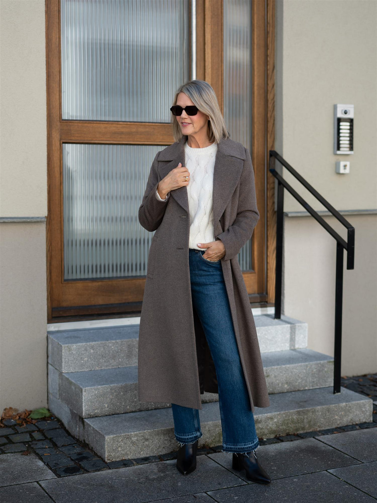 Cashmere Coat Clareta Long Brown