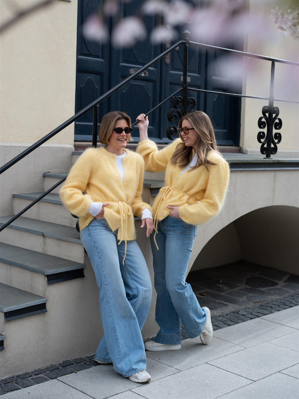 Ella&il Fredrikke Chunky Cardigan Yellow