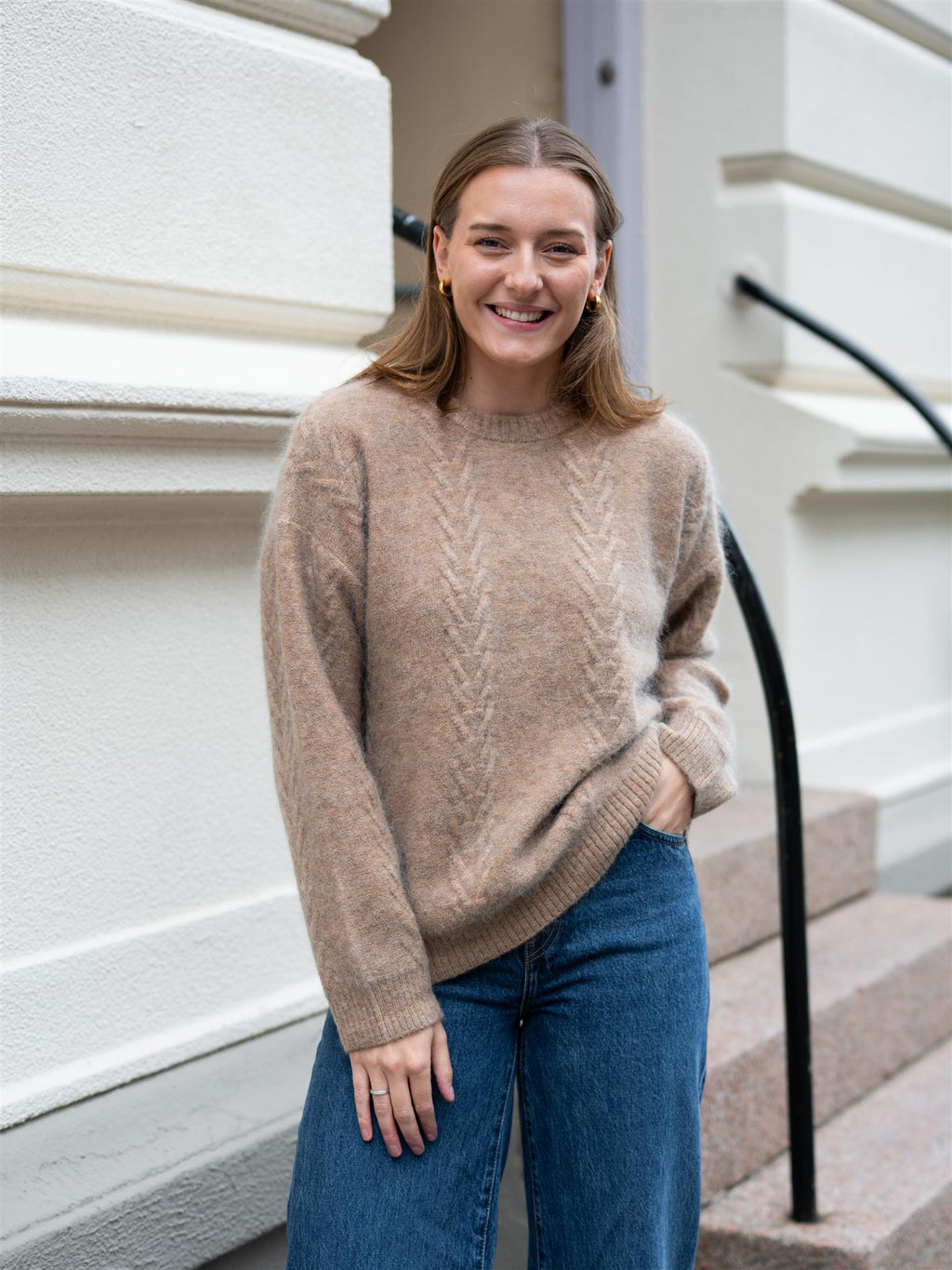 ONE and OTHER Marla Sweater Camel Melange