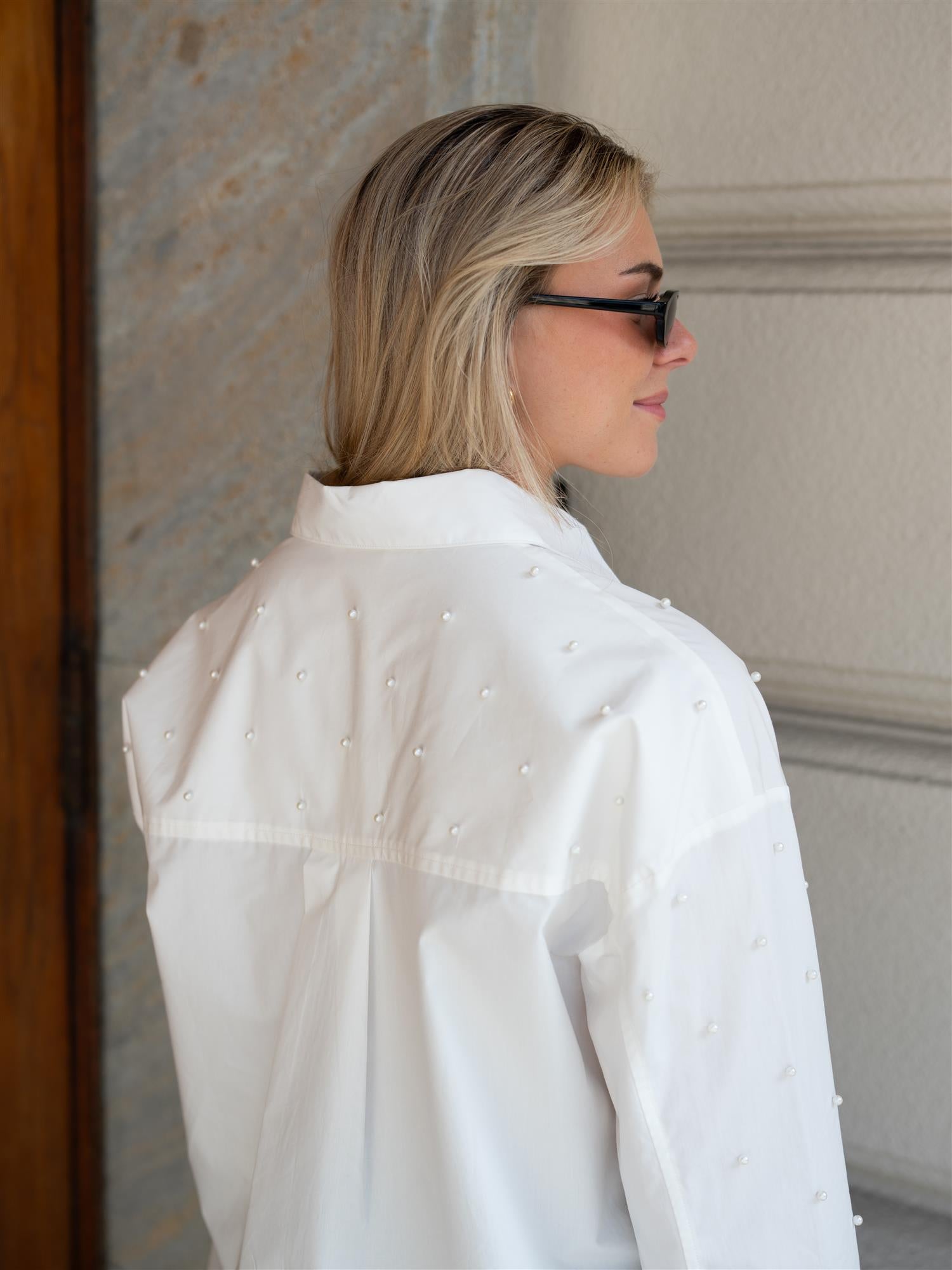 Nell Pearl Shirt White