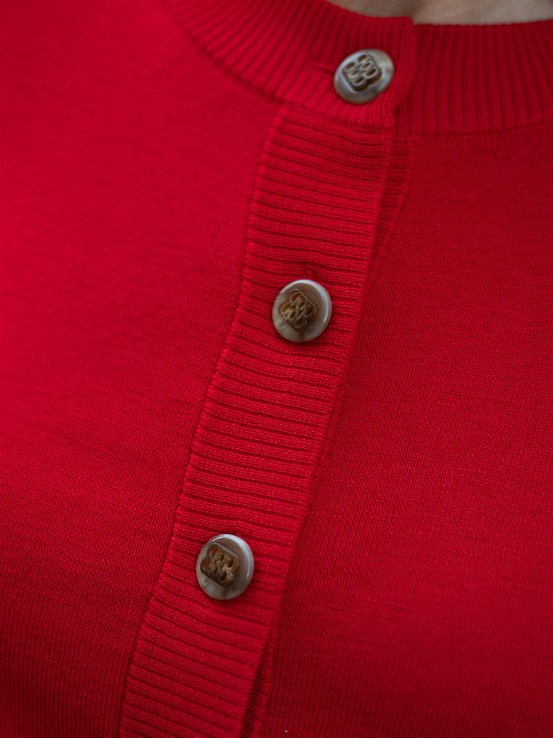 Ella&il Elana Merino Jacket Bright Red