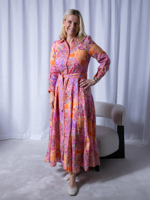 Hale Bob Clementine Long Dress Pink