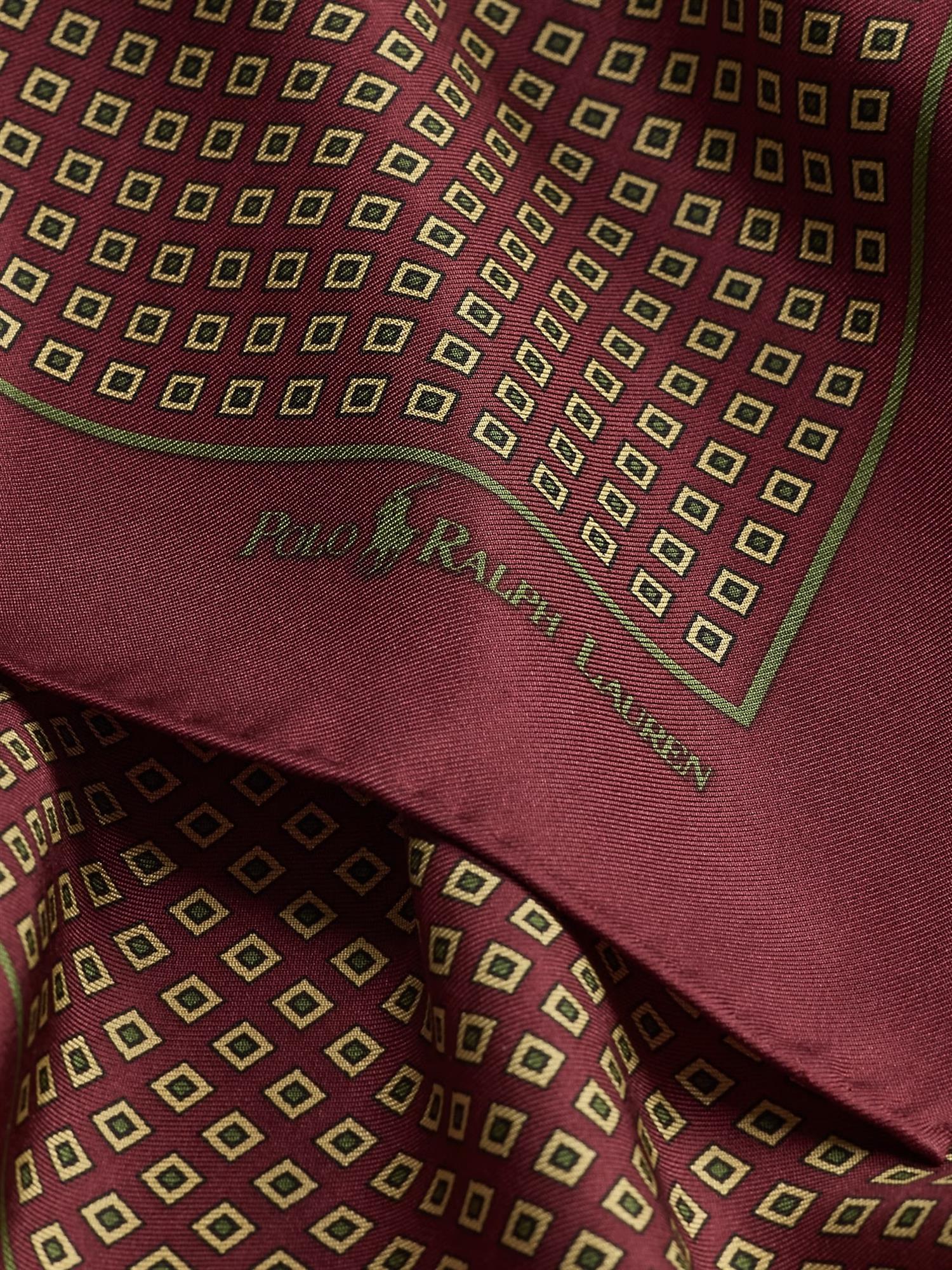 Foulard Silk Square Scarf Red Mu