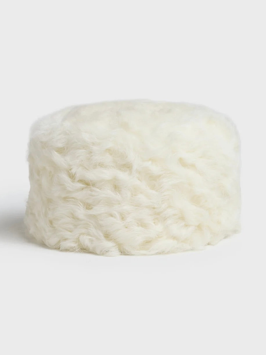 Alessia Shearling Hat Cream