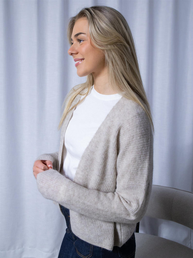 Mos Mosh Thora Relax Knit Cardigan Feather Grey