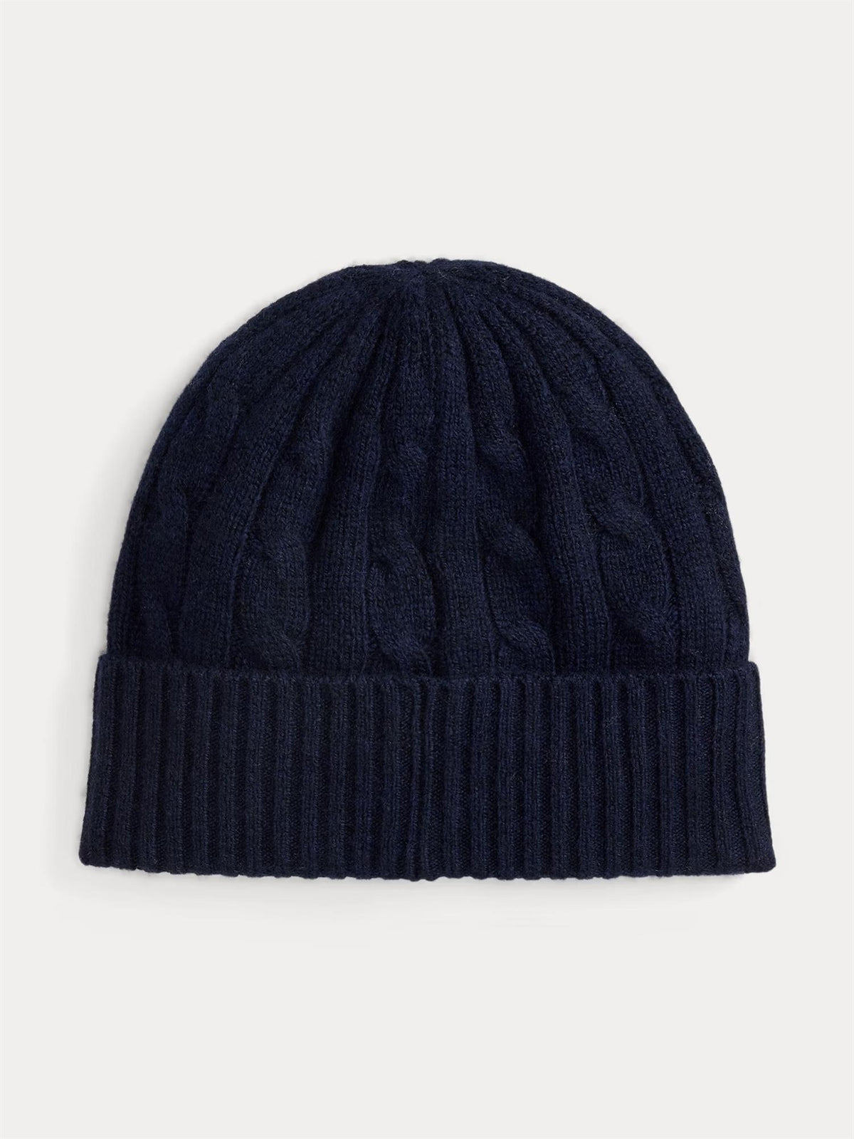 Cable-Knit Wool-Cashmere Beanie Hunter Navy