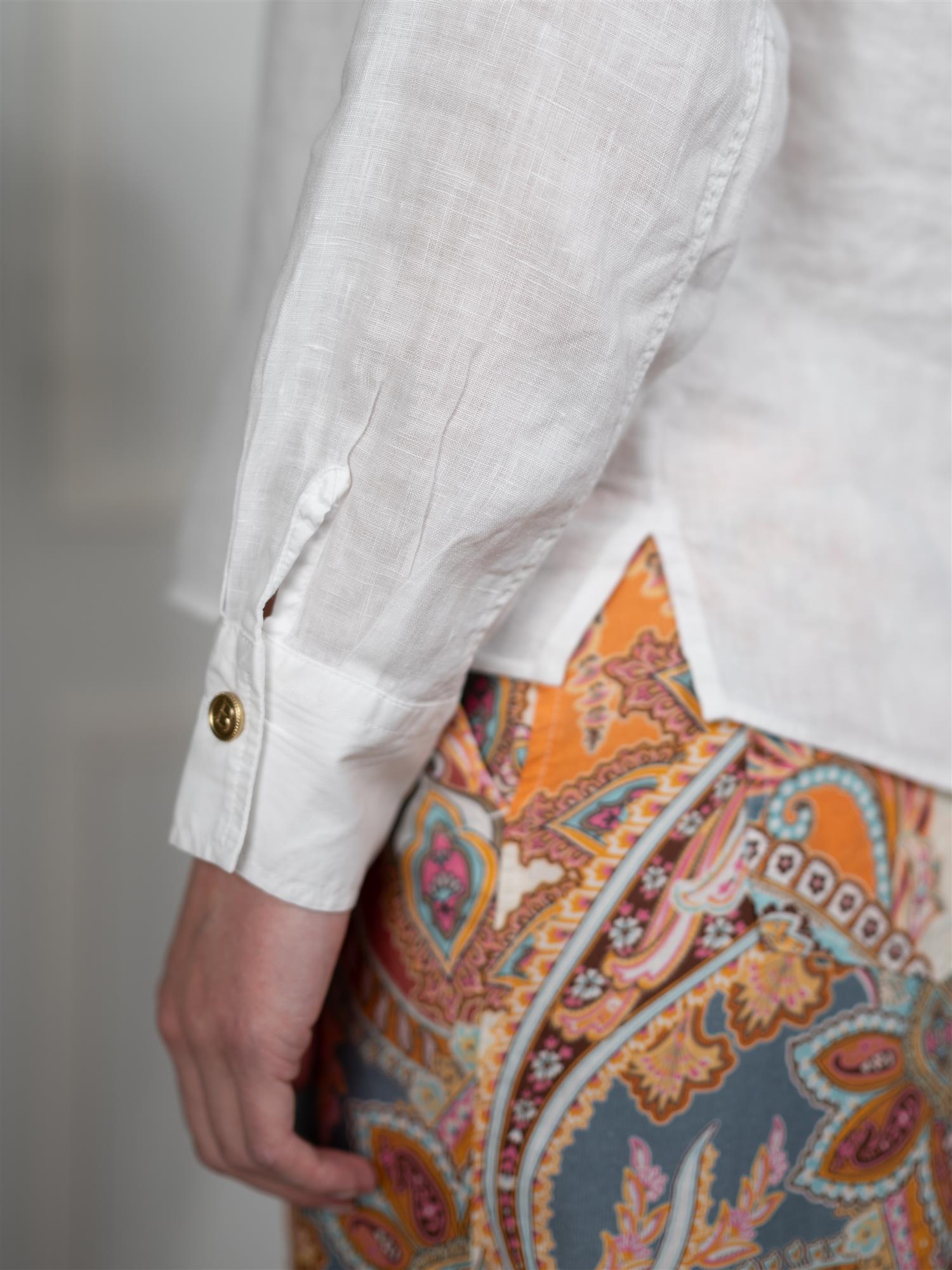 Busnel Nenne Linen Blouse White