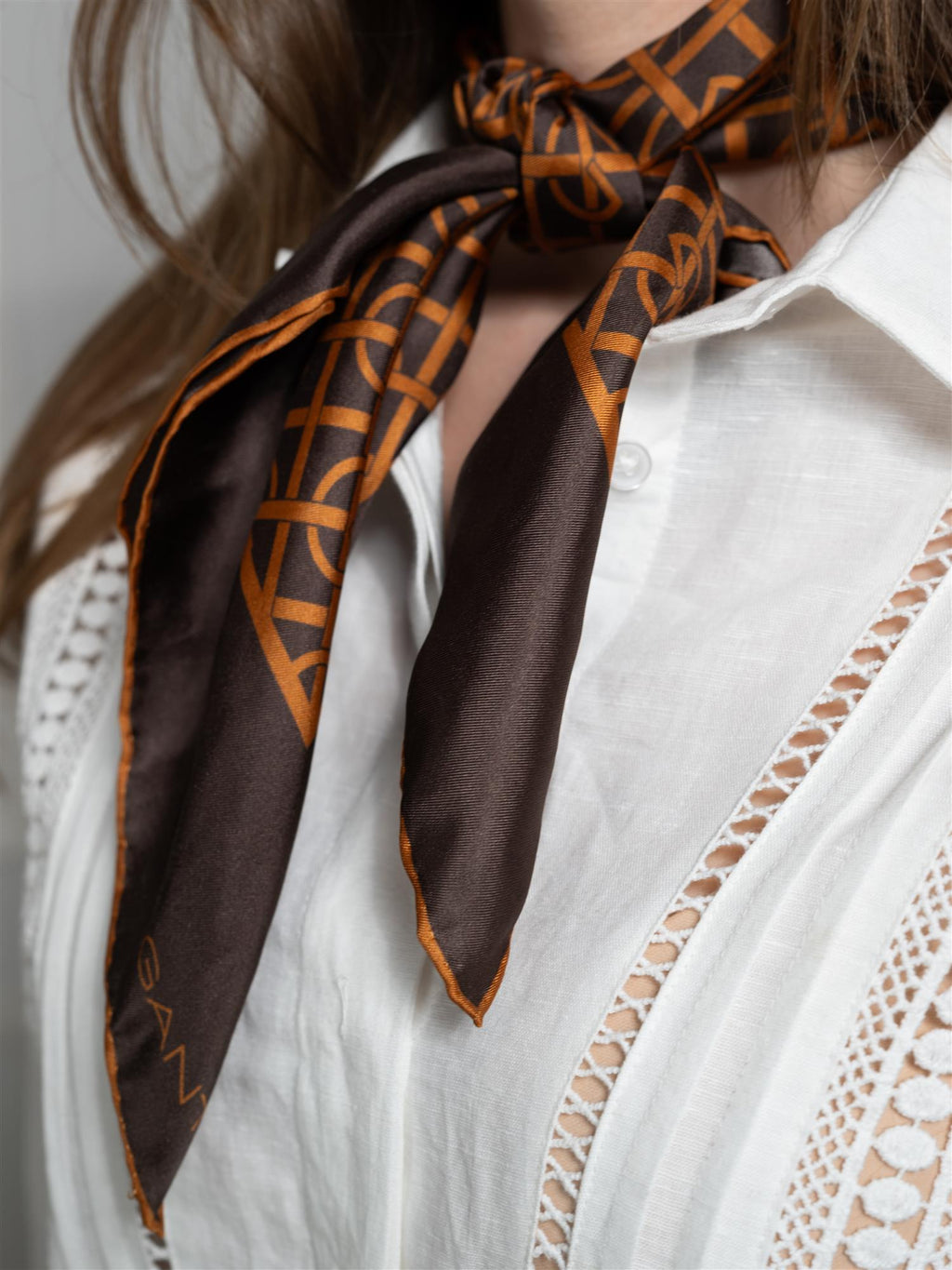 Gant G Pattern Silk Scarf