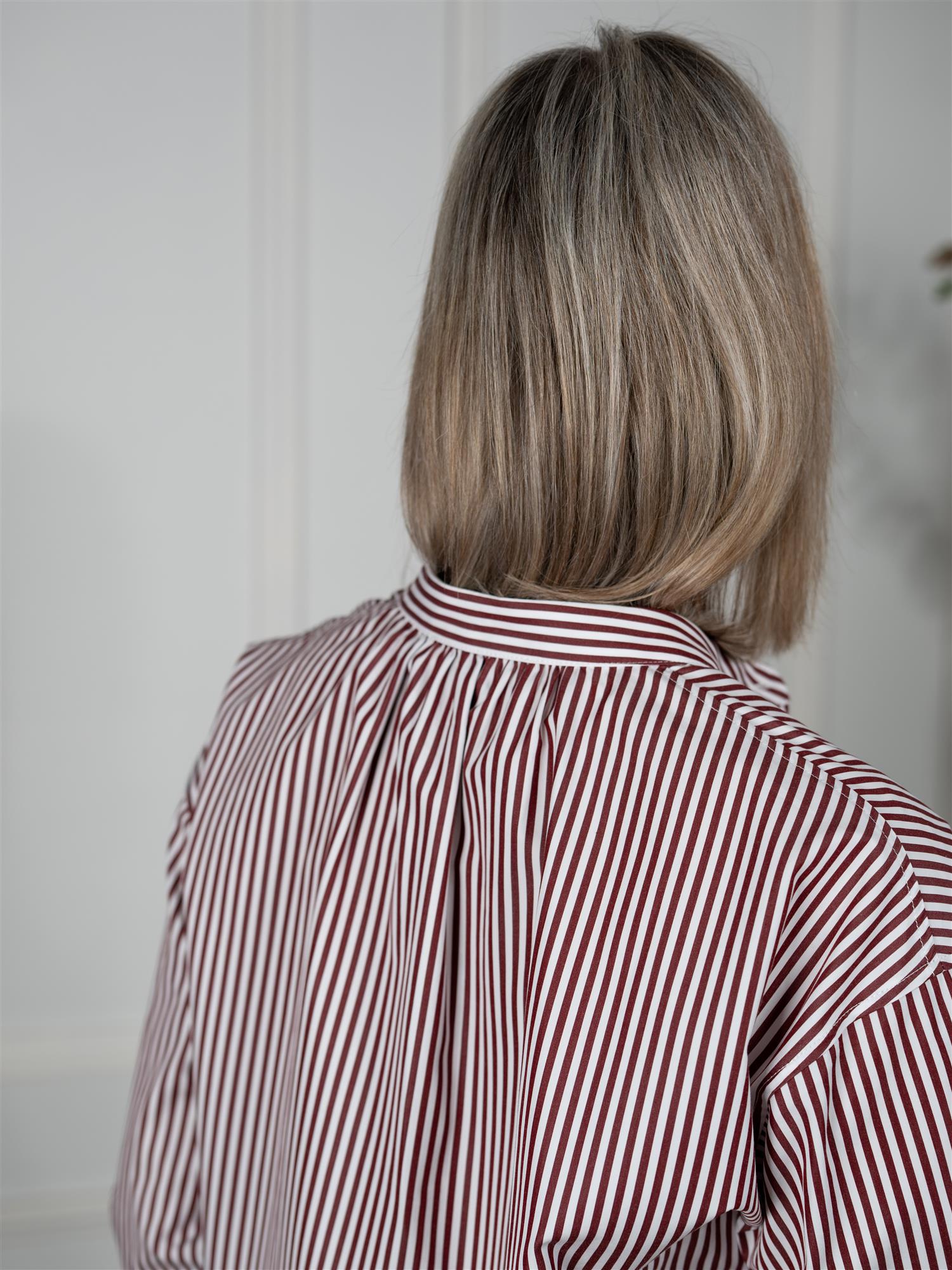 MMKaris Slim Stripe Shirt Cabernet