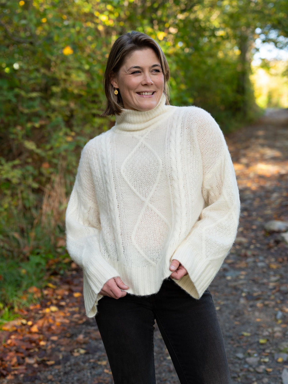 Peyton Brushed Sweater White