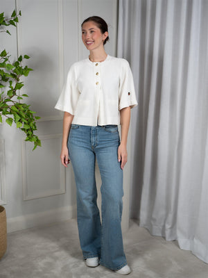 Busnel Palmer Cardigan Ecru