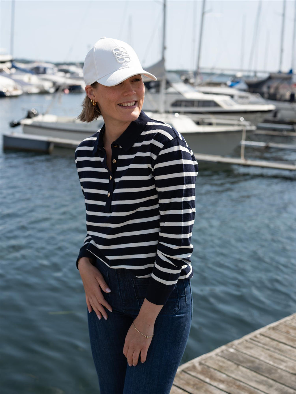 Gant Breton Stripe LS Pique Polo
