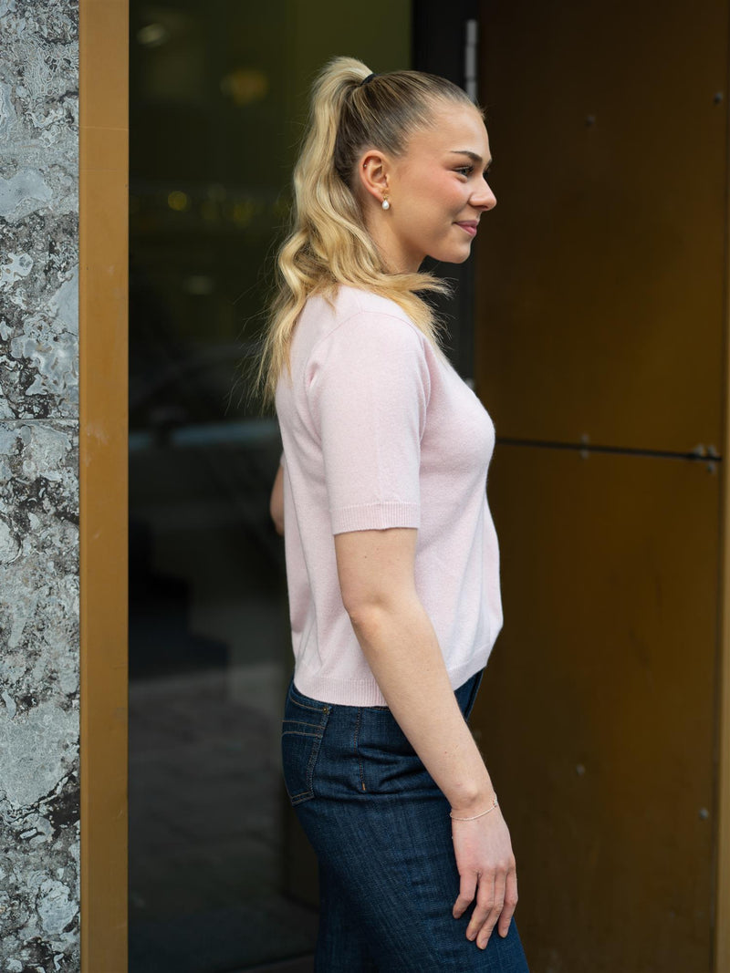Stenströms Janet Short Sleeve Knit Light Pink