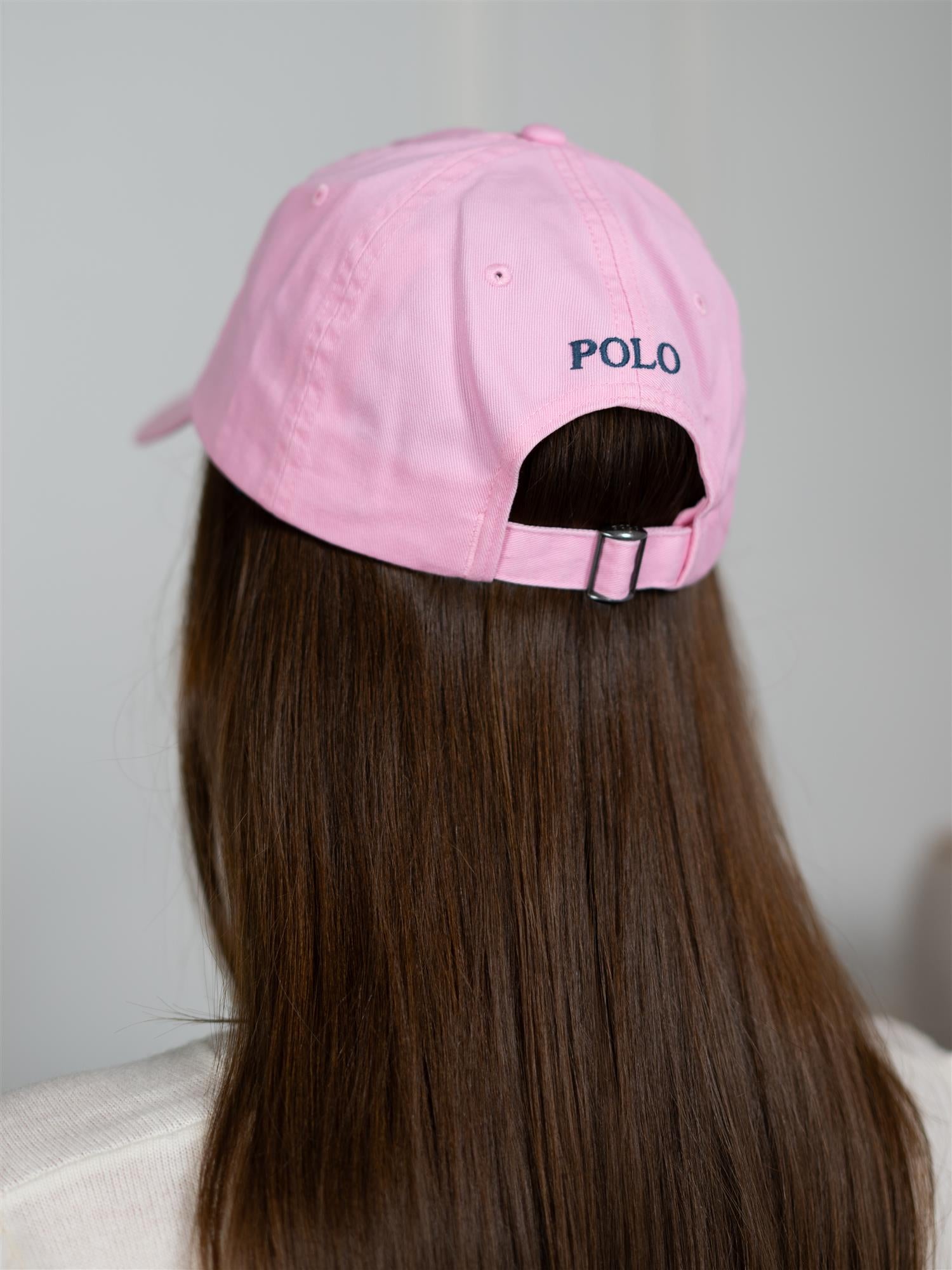 Polo The Iconic Cotton Chino Ball Cap Carmel Pink /Jewel Blue