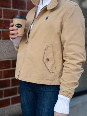 Polo Cotton Canvas Jacket Khaki