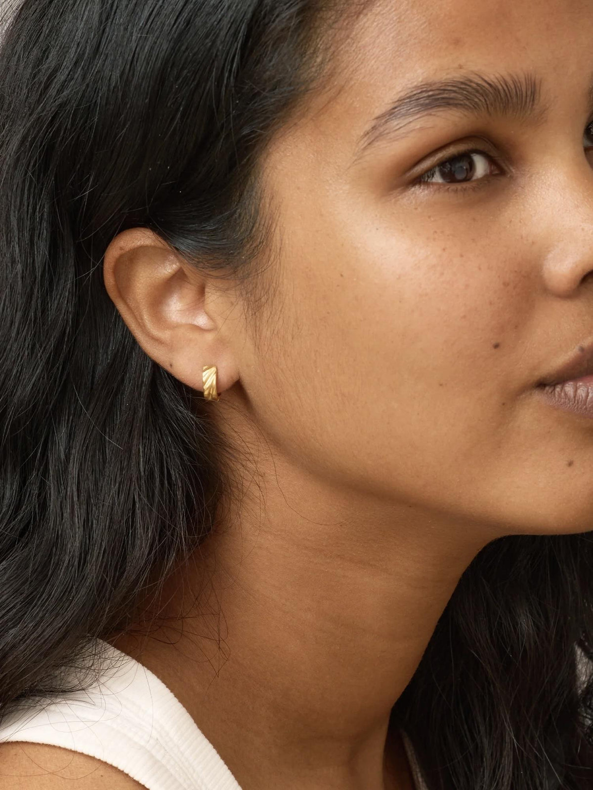Hoops, Wave Mini Gold Plated