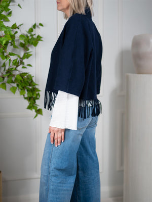 Christian Aks Keyla Lambswool Jacket Navy