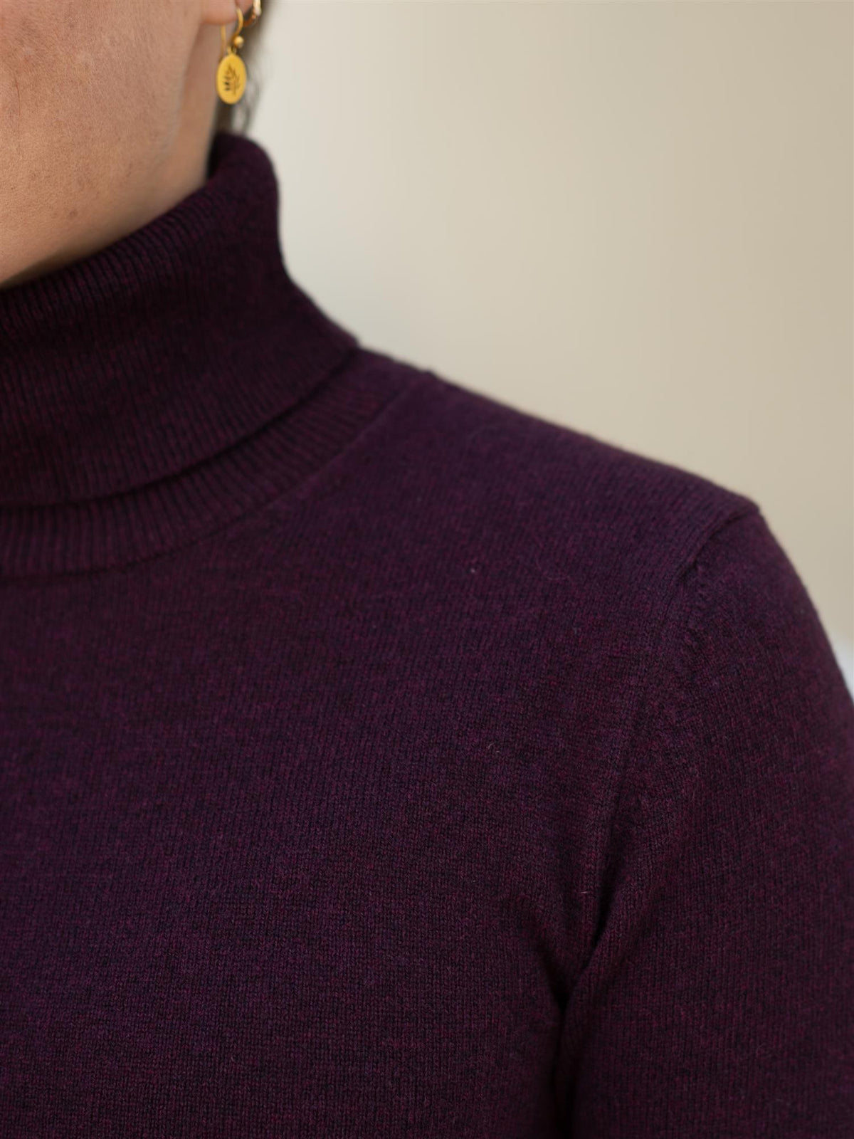 Superfine Lambswool Dress Darkened Wine