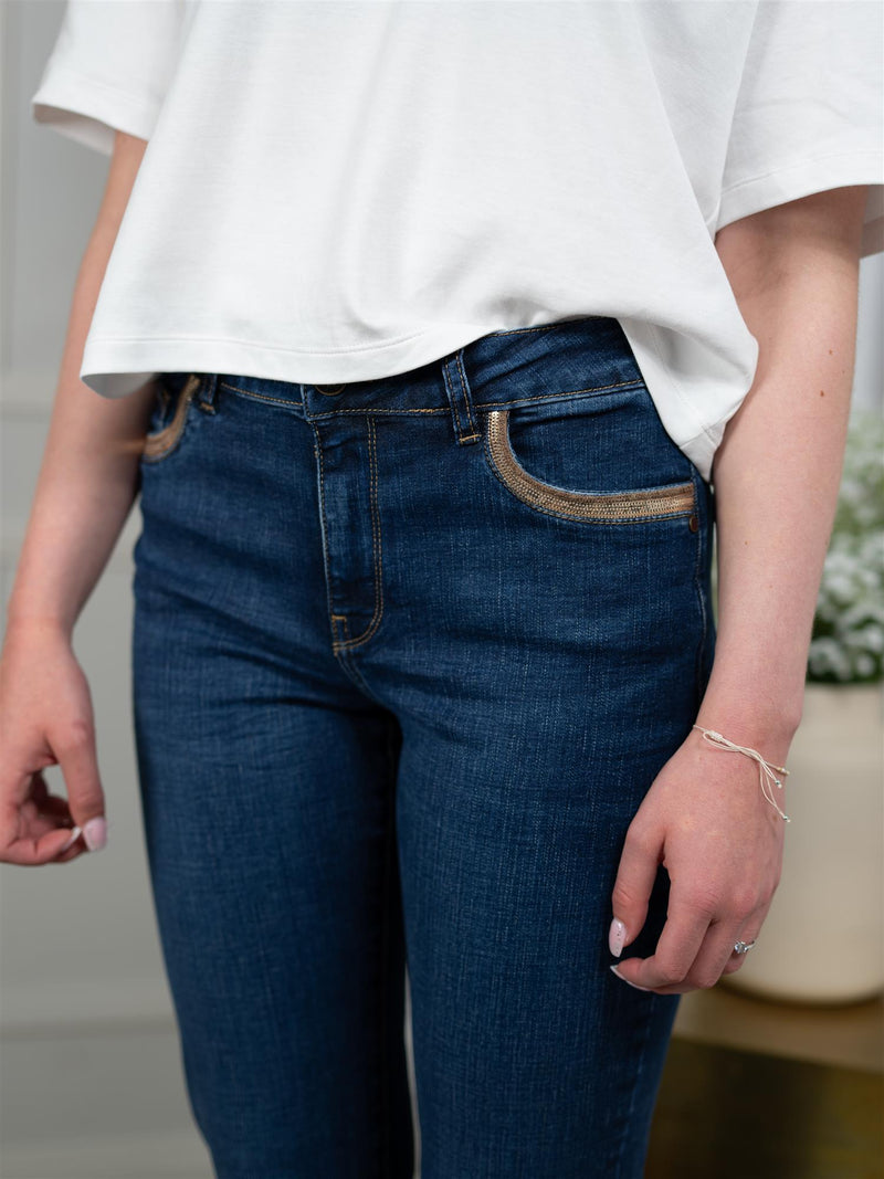 Mos Mosh Cecilia Perla Jeans Dark Blue