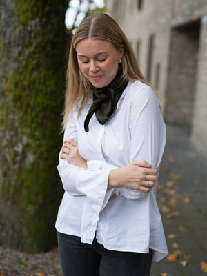 Christian Aks Mina Stitched Merino Scarf Army