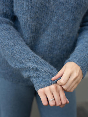 Lexington Alpaca Blend Ragland Sweater Blue
