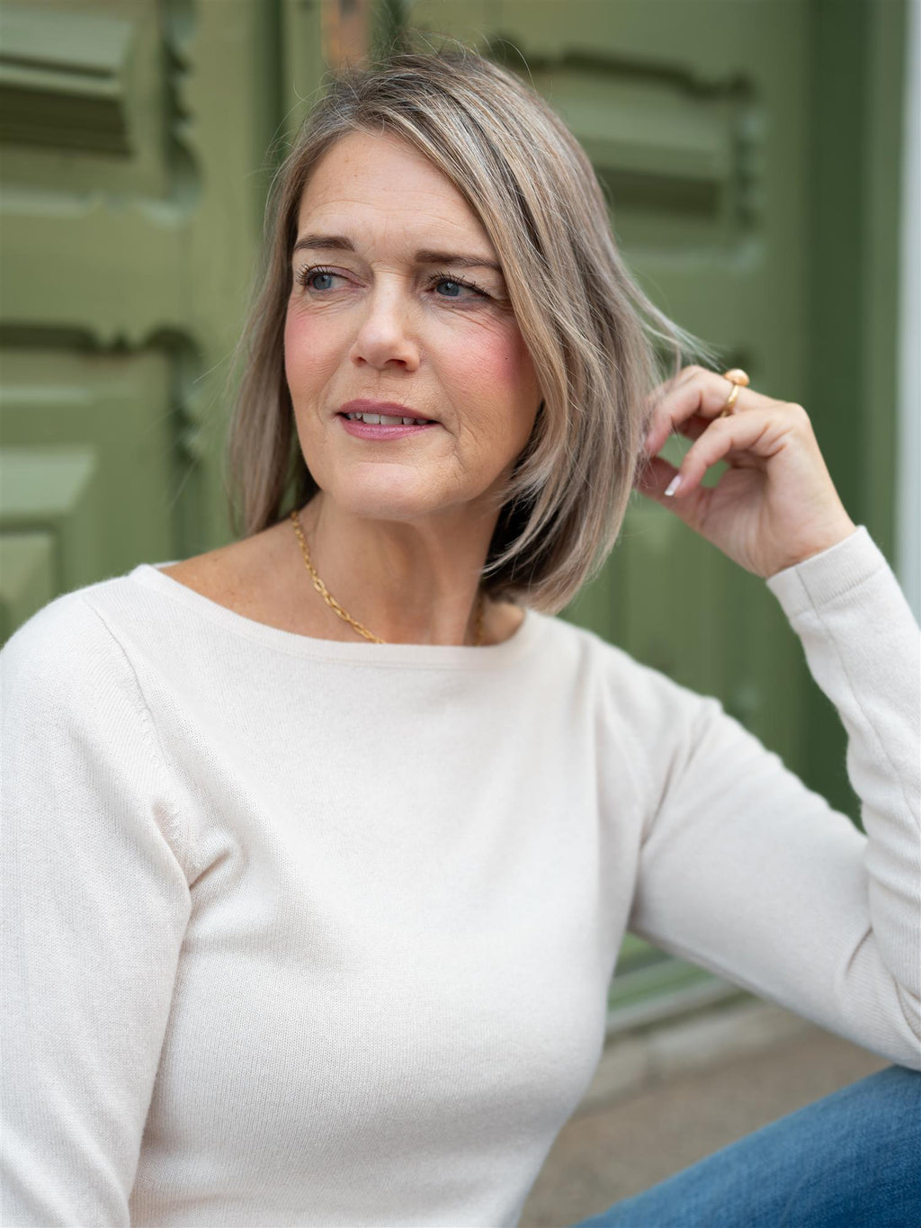 Stenströms Kiana Boatneck Knit Offwhite