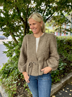Ella&il Fredrikke Chunky Cardigan Brown